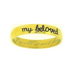  Ring I Will Wait/Belo Gold Cursive 