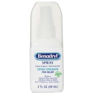  Benadryl Itch Relief Spray, Extra Strength 2oz (Pack of 4 