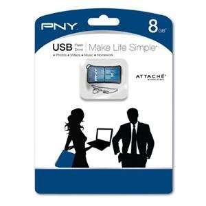  PNY Technologies, 8GB Micro Sleek Blue USB Flash (Catalog 