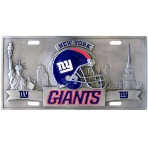 New York Giants Zinc License Plate   NFL Football Fan Shop Sports Team 