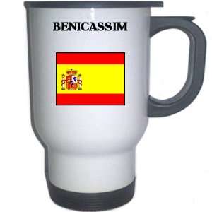  Spain (Espana)   BENICASSIM White Stainless Steel Mug 