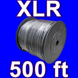   Raw Bulk AUDIO CABLE wire 500ft PREMIUM BLACK balanced shielded  