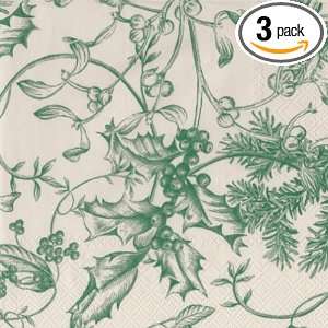   Toile Pattern, 20 Pack, Green, (Pack of 3)