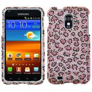  Pink/Black Leopard Diamante Protector Faceplate Cover For 