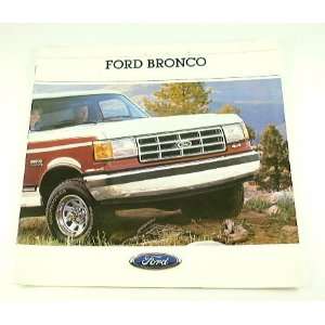  1988 88 Ford BRONCO Truck BROCHURE Eddie Bauer XLT 