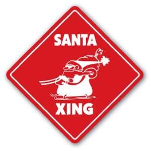  SANTA CROSSING Sign xing gift novelty clause xmas north 