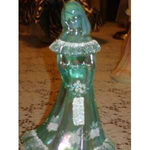Fenton Glass Bridesmaid Doll Green