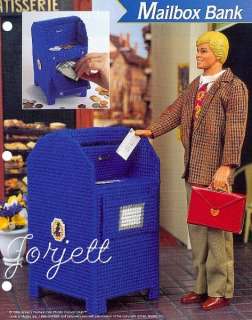 Mailbox Bank, pc patterns fit Barbie fashion dolls  