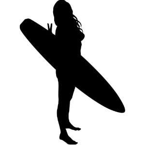  Wall Sticker Decal   18 In. Surf Silhouette Decoration 