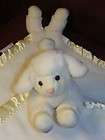 My Banky ALEIGH Lamb Baby Security Blanket White Yellow Plush Stuffed 