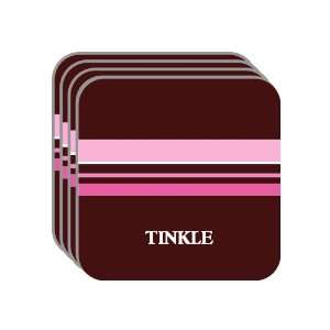 Personal Name Gift   TINKLE Set of 4 Mini Mousepad Coasters (pink 