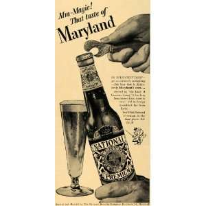  1950 Ad National Premium Pale Beer Maryland Ale Alcohol 