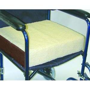 Standard Polyfoam Wheelchair Cushion, 16 x 18 x 4, Burgundy/Fleece