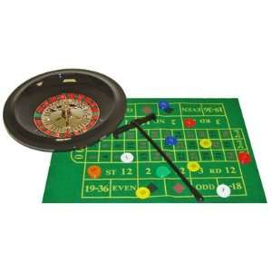 New Trademark Deluxe Roulette Set With 12 X 15 Felt Layout 60 Chips 