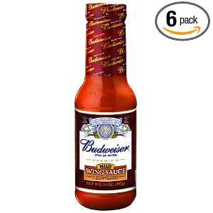 Budweiser Wing Sauce, 14 Ounce (Pack of 6)  Grocery 