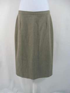 BARNEYS NEW YORK Brown Wool Herringbone Skirt 8  