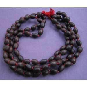    Lotus Mala 108 Oval Beads on Knotted Thread 