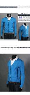 MENS CASUAL BASIC STYLE VIVID COLOR KNIT CARDIGAN.[FK11]3  