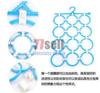 12 Circles Plastic Scarf Shawl Tie Belt Rack Hanger  