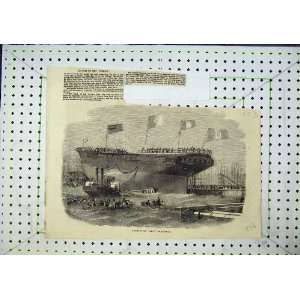  1856 Launch Ship Boat Torino Blackwall Flags Print