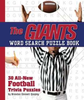   The Giants Word Search Book 30 All New Football 