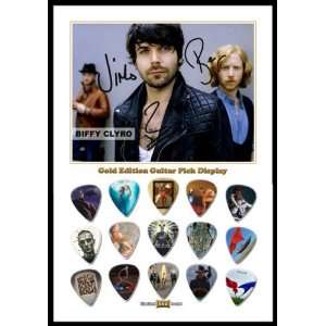  Biffy Clyro Gold Edition Guitar Pick Display With 15 