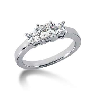 princess cut three stone diamond engagement anniversary ring 75 ctw