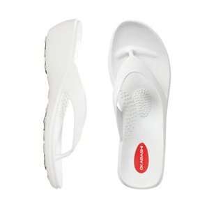  Okabashi Splash Wedge Thong Sandal, Flip Flop  WHITE 
