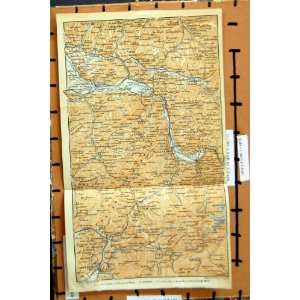   MAP 1914 FRANCE SALLANCHES UGINES THONES CLUSES JEOIVE