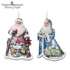 Thomas Kinkade Santa Claus Christmas Tree Ornament 