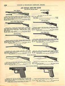 1931 Air Rifles Pop BB Guns Daisy Water Pistols Pump ad  