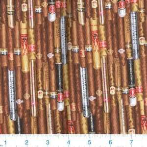  45 Wide Cuban Cigars Fabric By The Yard Arts, Crafts 