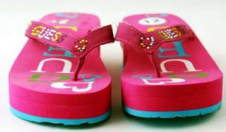Girls Guess Pink Flip Flop Sandals Authentic NWT Thongs  