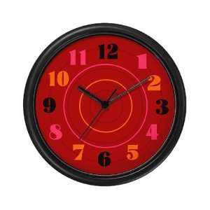 Retro Red Retro Wall Clock by 
