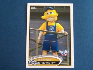 2012 Topps Opening Day #M 1 BREWERS Mascot   Bernie Brewer  