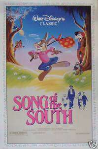 Song Of The South 1986 Movie Poster Walt Disney  