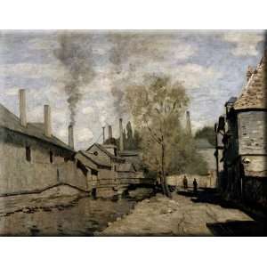  The Stream Of Robec, Rouen 16x12 Streched Canvas Art by 