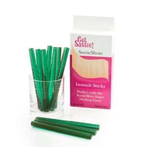  SassieShotz Isomalt Sticks, Green Jewel