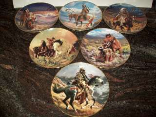   FRANKLIN MINT PLATES INDIAN WESTERN HERITAGE MUSEUM SET BY TOM BEECHAM