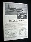 1936 Beechcraft Model C17 Biplane Airplane Print Ad  