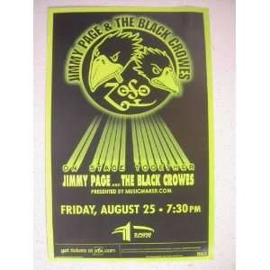  The Black Crowes Concert Poster Handbill Jimmy Page Denver 