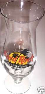 Hard Rock Cafe MIAMI Hurricane Glass HRC Logo w/ Palm Trees Glassware 
