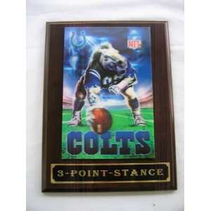  Indianapolis Colts 3D Plaque   3 Point Stance Sports 