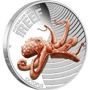 Australia Sea Life II 2012 50ct. 1/2 Oz OCTOPUS Silver Coin Limited 