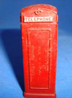 Old Vintage Die Cast Dinky Co. Telephone Booth England  