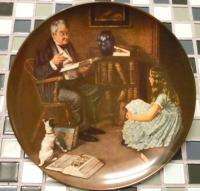 KNOWLES   NORMAN ROCKWELL   THE STORYTELLER   PLATE  
