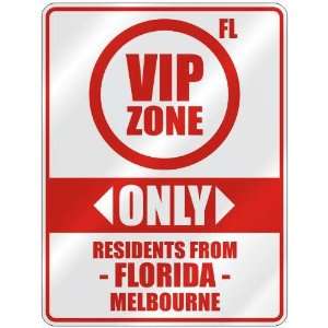   ZONE  ONLY RESIDENTS FROM MELBOURNE  PARKING SIGN USA CITY FLORIDA