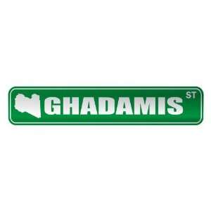   GHADAMIS ST  STREET SIGN CITY LIBYA