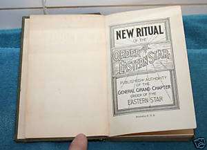 NEW RITUAL OF THE ORDER EASTERN STAR 1929  