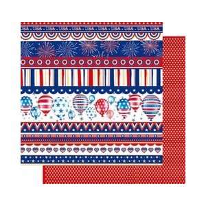 Best Creation Inc   Happy Fourth Day Collection   12 x 12 Double Sided 
